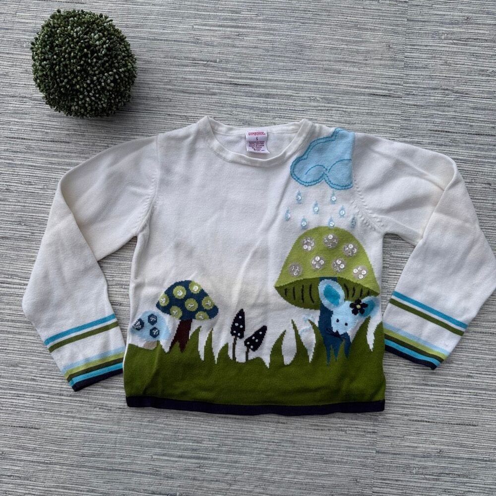 Gymboree Vintage Hide N Seek Mushroom Mouse Sweater Size 5